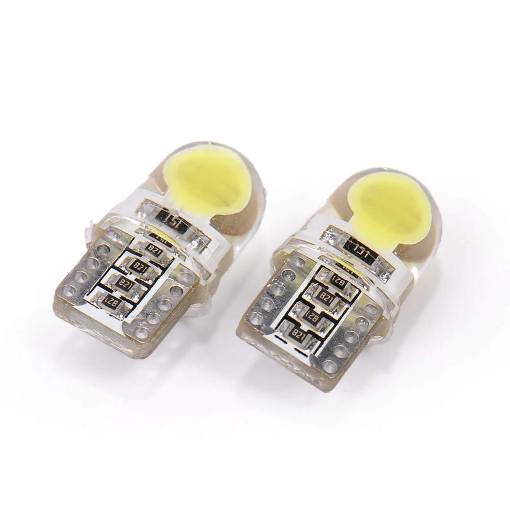 1 шт. W5W COB светодиодный светильник T10 194 широкий силиконовый дисплей парковочные