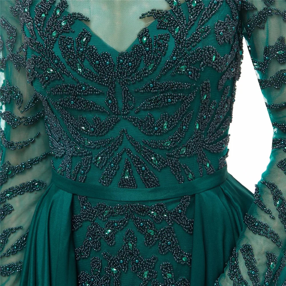 Женское платье с длинным рукавом Forevergracedress зеленое винтажное вечернее большого
