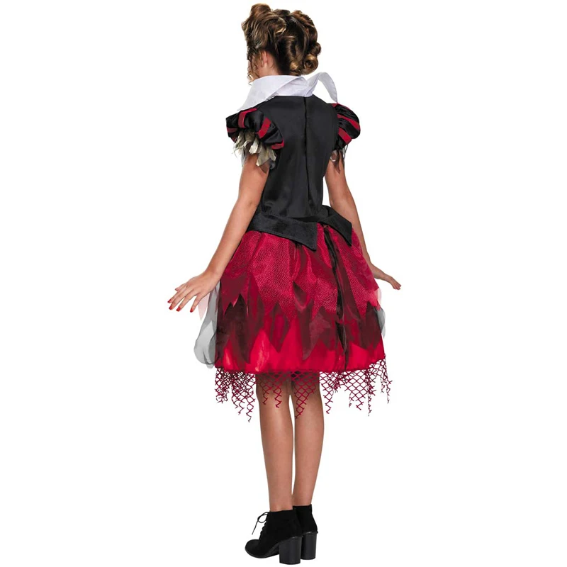 Для девочек Alice Through the looking Стекло красный Queen твин Костюм|Костюмы для девочек| |