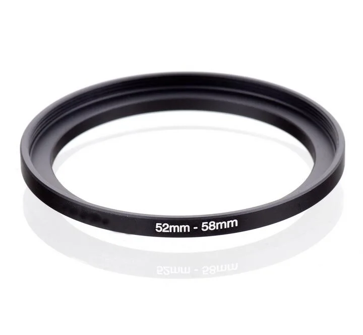 52mm To 58mm Metal Step Up Adapter Ring Step Up Lens Filter Ring Adapter Fits Filter Hood Flash