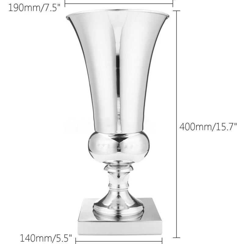 

Durable Flower Vase For Home Wedding Decor Modern Floral Display Table Centrepiece 400mm*190mm Silver Gold