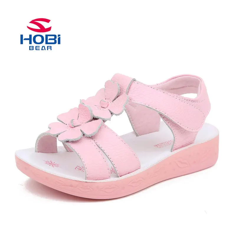 

Kids Sandles for Girls Summer Flower Cool Shoes Princess Hollow Out Shoes Children White Pink Shoes Top Brand Hobibear GU2585