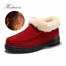 

Hosteven Women Snow Boots Fashion Flock Casual Plush Fur Autumn Winter Warm Mother Ladies Students Solid Female Shoes