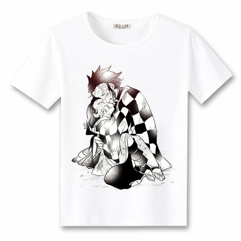 Высокое качество унисекс аниме Cos Demon Slayer: Kimetsu no Yaiba футболка короткая Kamado Nezuko Повседневная Kamado Tanjirou футболка