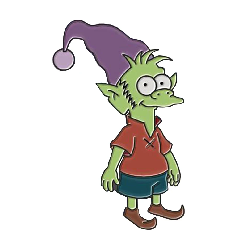 

Disenchantment elfo enamel pin cartoon anime elf brooch perfect hats bags accessory