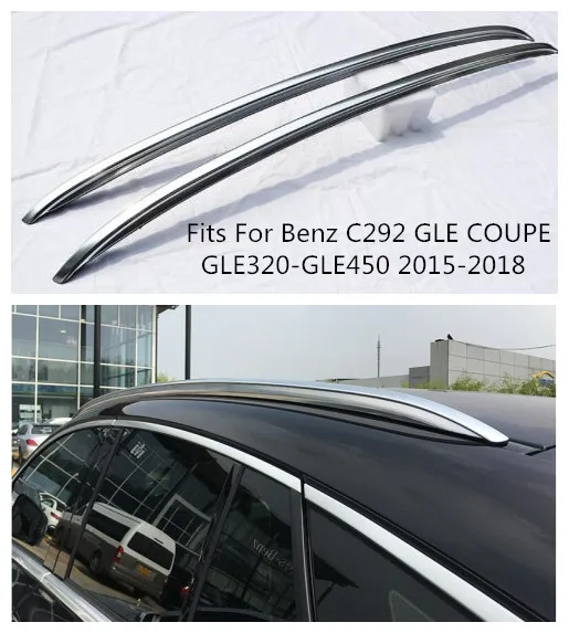عالية الجودة سيارة من سبيكة الألومنيوم أرفف لسقف السيارة الأمتعة يناسب بنز C292 GLE كوبيه GLE320-GLE450 GLE AMG 2015-2018 بواسطة EMS