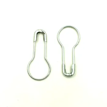 

500Pcs Silver Tone Flask Bulb Gourd Pear Shape Safety Pins Jewelry Making Needles Accessories 21x9.5mm