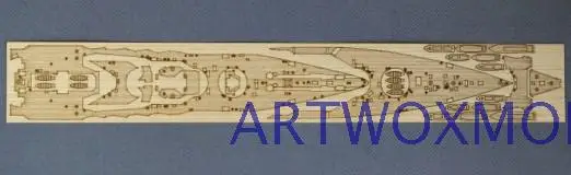Aoshima ARTWOX 038673 Nagato battleship деревянная колода AW20141