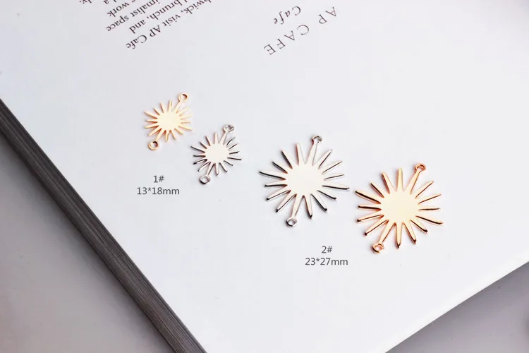 DIY alloy accessories handmade wafer wave butterfly knot semicircle solar earring ear clip ear nail hanging material