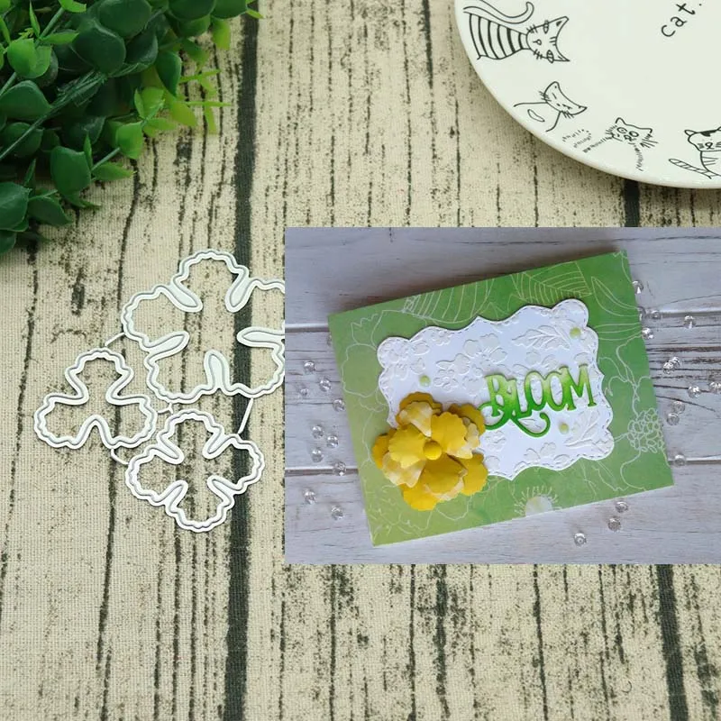 

NO.2 3PC FLOWER Stencil Metal Cutting Dies For DIY Scrapbooking Paper Card Craft Embossing Dies