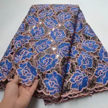 Горячая Распродажа африканский органзы кружевной ткани Французский-J5