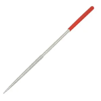 

10x New Silver Tone Red Plastic Lapidary Round Rat Tail Diamond Files 3mm x 140m
