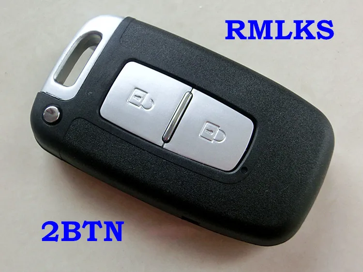 

RMLKS New Uncut 2 Buttons Smart Remote Key Shell Replacement For Hyundai Case Cover