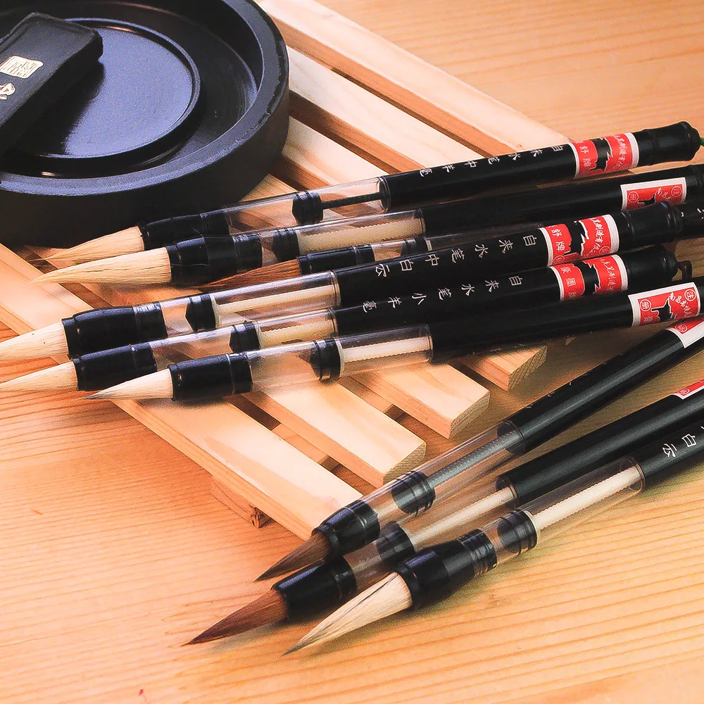 calligraphy 6Pc/Set Brush Pen water color School Student Office Gifts Stationery