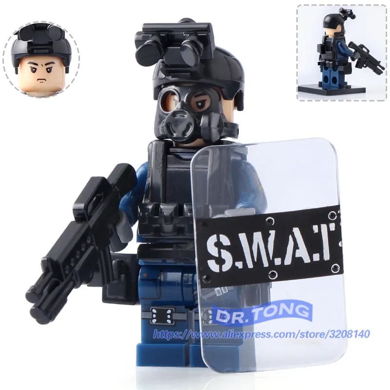 

DR.TONG Single Sale Military Soldier Series Special Forces Building Blocks Bricks Education Toys Children Gifts