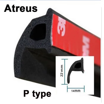 

Atreus 4M P Type 3M Adhesive Car Rubber Seal Sound Insulation Car Door Seal Strip Noise Insulation Car Sticker Accessories