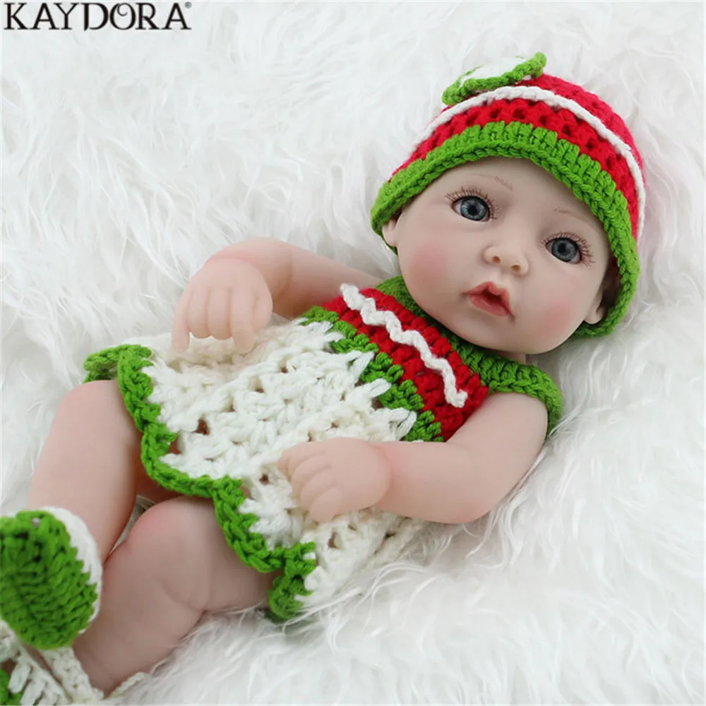 

KAYDORA Silicone Reborn Dolls 10 Inch Handmade Toys For Children Boneca Realista Fashion Baby Dolls Christmas Gifts for Girl