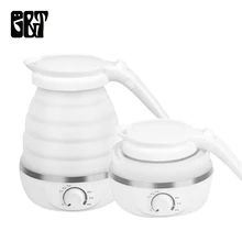 GT складной электрический чайник кипятить воду путешествия Белый силиконовый бойлер для воды мини Подогрев чашки пищевой силикон