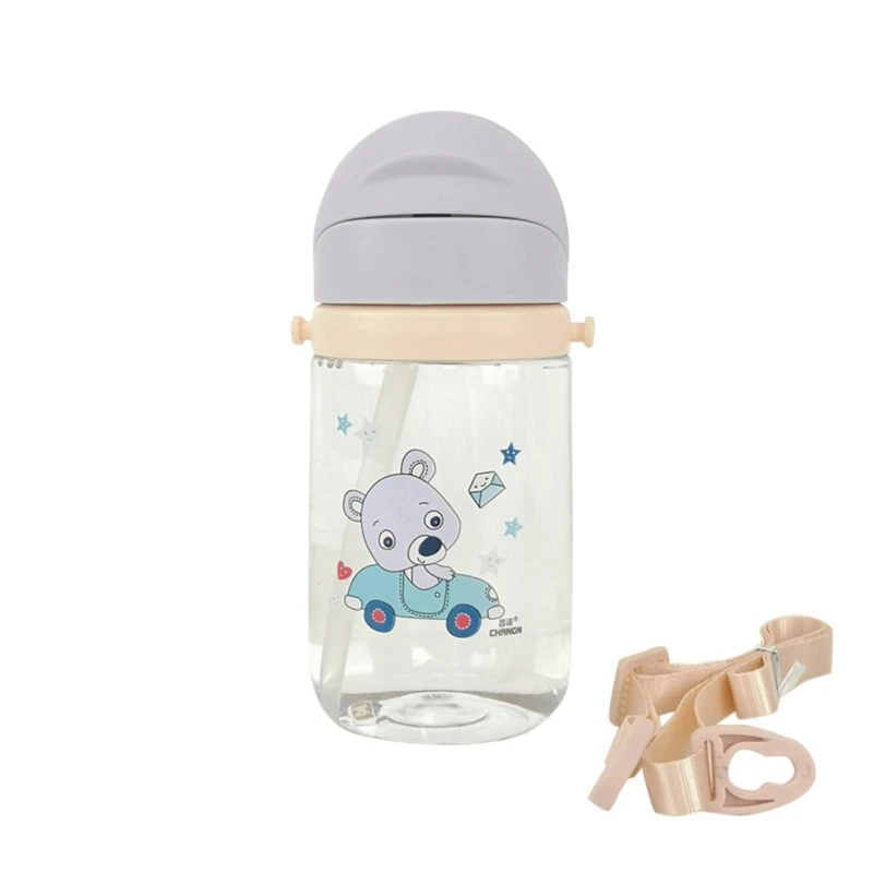 Детская чашка для младенцев с изображением совы, слона, поильники для малышей, Обучающие бутылки для питья для детей, Обучающие питья с ручкой, 420 мл