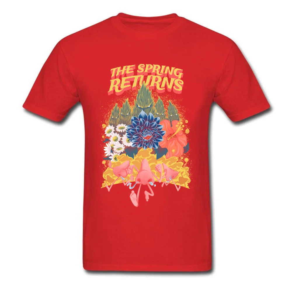 The Spring Returns T Shirt Crazy Short Sleeve Brand New Round Neck All Cotton Tops Shirt 3D Printed Tops T Shirt for Men Summer The Spring Returns red