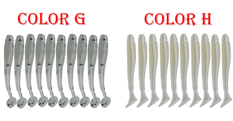 Proleurre 10 шт./лот 50 мм 0,7 г Мягкие резиновые приманки Приманка блесна воблер мягкие червь Карп искусственные приманки рыбалка силиконовые Swimbait
