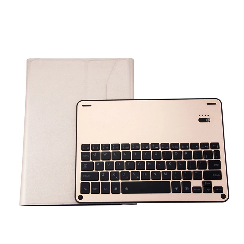 

Tablet Leather Stand Case For iPad Pro 10.5" 2017 funda+Backlight Bluetooth Aluminum Keyboard Removable+charge cable 2019 New S3