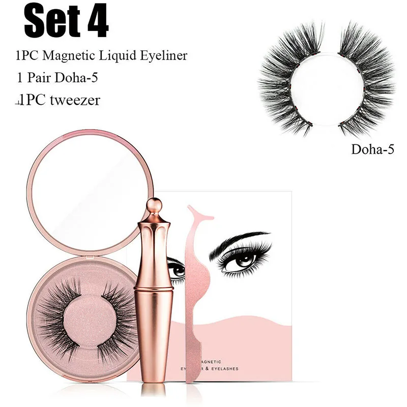 

Magnetic Liquid Eyeliner with Magnetic False Eyelashes Easy to Wear Makeup Set YF2019