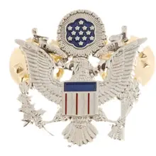 WWII США офицера плеча Орел небольшой металлический значок ВМС США Pin Silver-US144