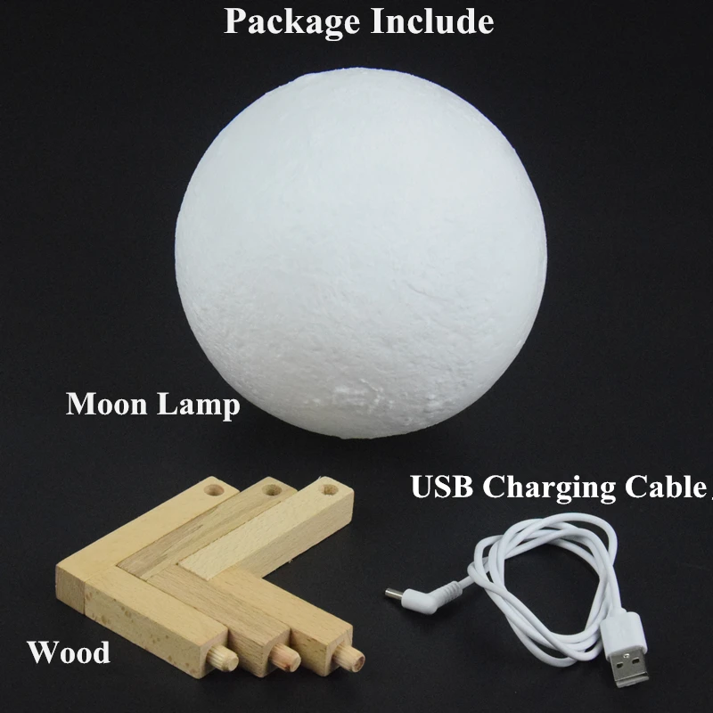 AIFENG 3D Lampara Luna Moon лампа USB Led ночник перезаряжаемый 2 цвета меняющий сенсорный