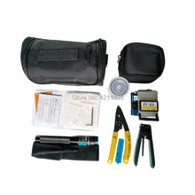 8 in 1 Fiber Optic FTTH Tool Kit with FC-6S Fiber Cleaver Optical Power Meter 5km FC-6 High Precision Fiber Cleaver