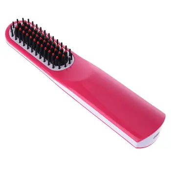 

New 1PC Cordless USB Rechargeable Electric Comb Hair Straightener Irons Brush Styling T