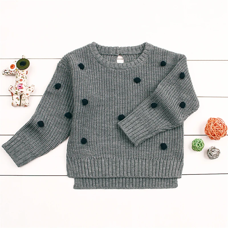 CieiK Baby Girl Knitted Sweaters For Kids Black Dot 2018 Spring Newborn Cute Cardigan Winter Children Clothing Infant Pullover (35)