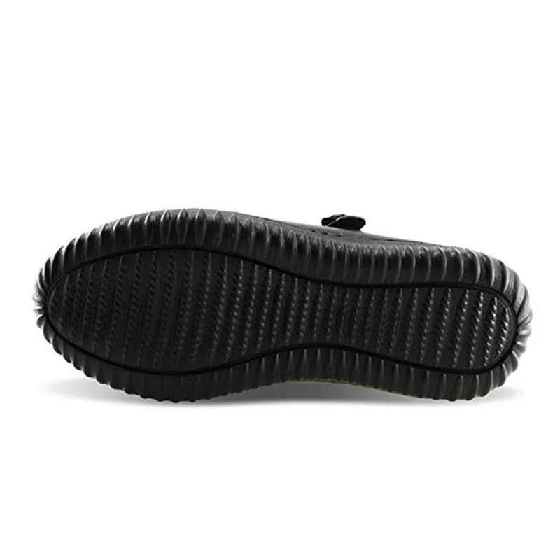 JABASIC Girls School Shoes 2019 Autumn Students Soft Leather Princess Party Girls Shoes Casual Breathable Solid Hook Loop Shoes