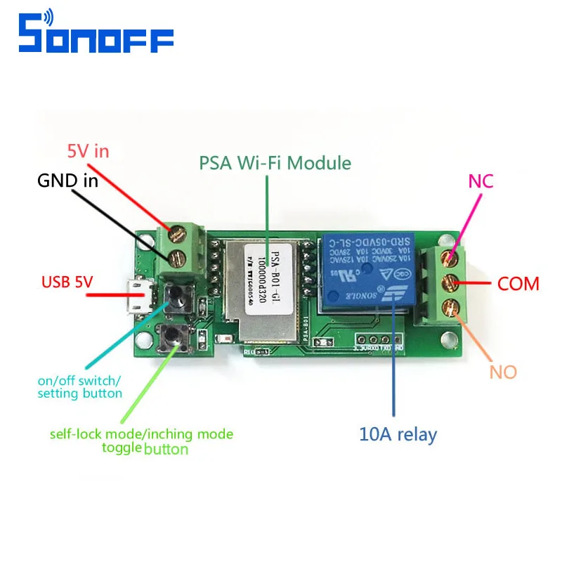 2 шт. Sonoff пульт дистанционного управления DIY беспроводной переключатель реле