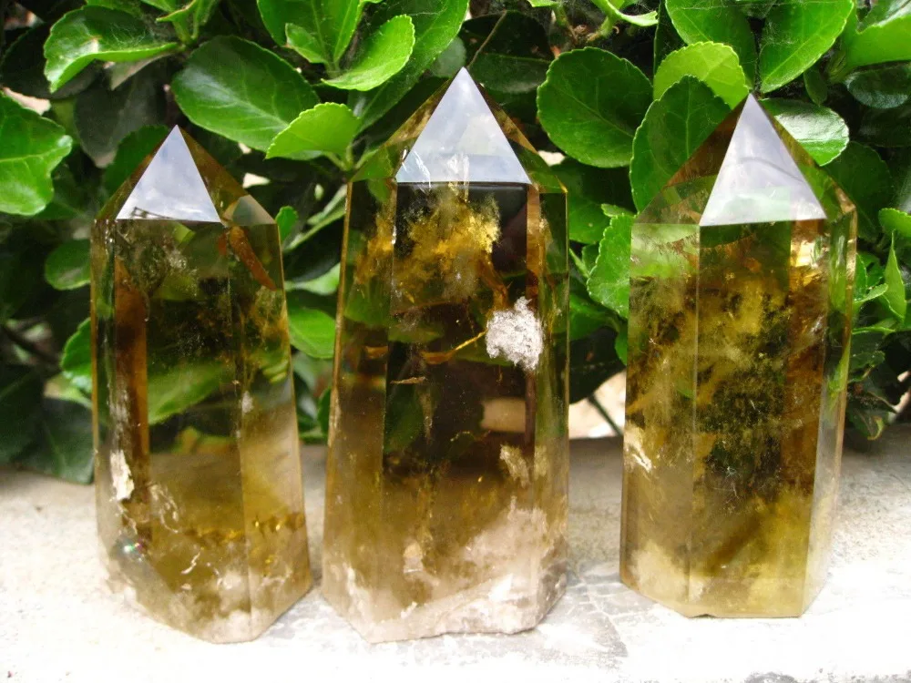 

afa88016++++ 3 NATURAL Citrine quartz crystal point healing