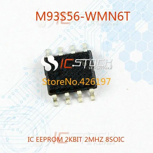 Free Shipping M93S56-WMN6T IC EEPROM 2KBIT 2MHZ 8SOIC 93S56 M93S56 3PCS |