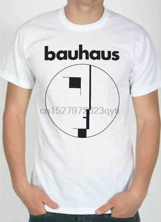 

T-Shirt Bauhaus maglietta bianca e logo per amanti della musica dark new wave