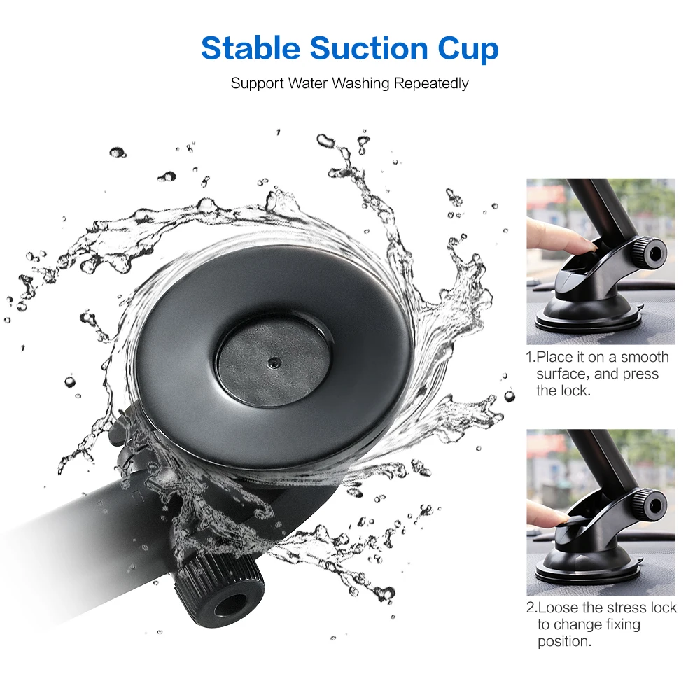  FLOVEME Luxury Car Phone Holder For iPhone XS Max 360 Rotation Phone Mount Holder Windshield Mount 