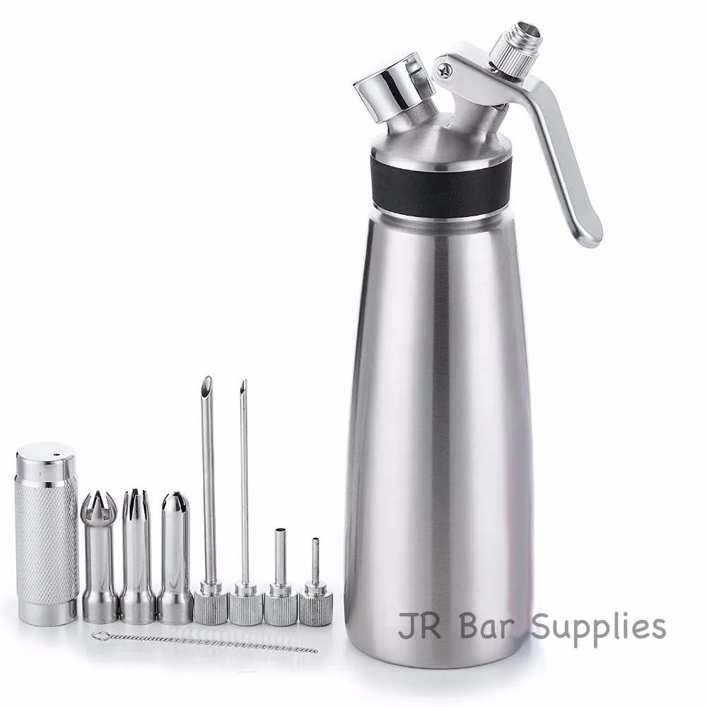 Whipped Cream Dispenser 100 Stainless Steel Professional Whipper 1 Pint 500ml Large Gourmet Set