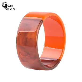 

GuanLong Fashion Trendy Lucite Resin Bangles Bracelets For Women High Street Style Jewelry Bangle Drop Shipping Wholesale