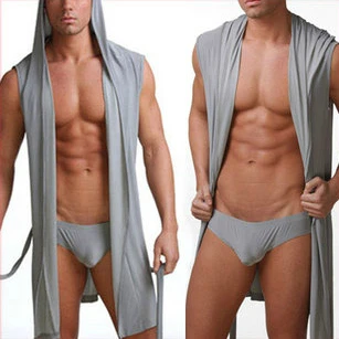 Мужской шелковый халат Лидер продаж Одежда высшего качества мужчины банный халат - Цвет: Серый
