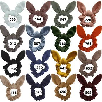 Girls/Women Bunny Ear Hair Scrunchie Knot Bow Hair Band Hair tie Bows Rabbit Ear Elastic Ponytail Holder Elastic Bands Hair bow