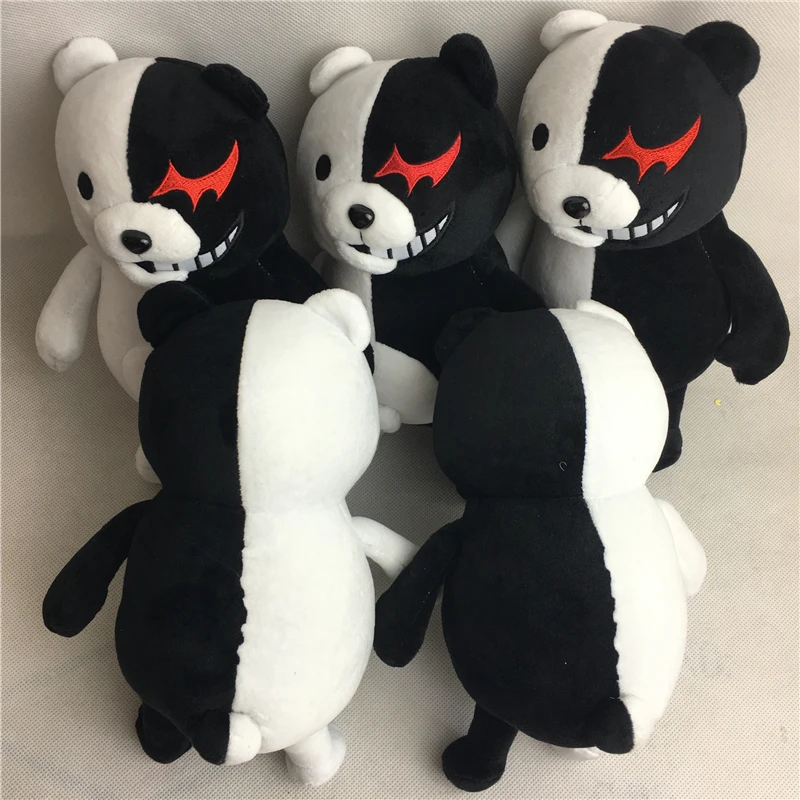 10 шт./лот Dangan Ronpa Monokuma мультфильм куклы плюшевые игрушки черный белый медведь Детские игрушки подарок ребенку на день рождения S593