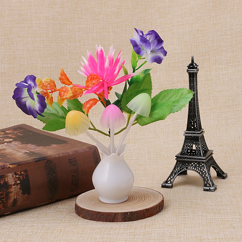 

Sensor Night Light Lotus Flower LED Lamp US Plug Romantic Colorful Home Decor
