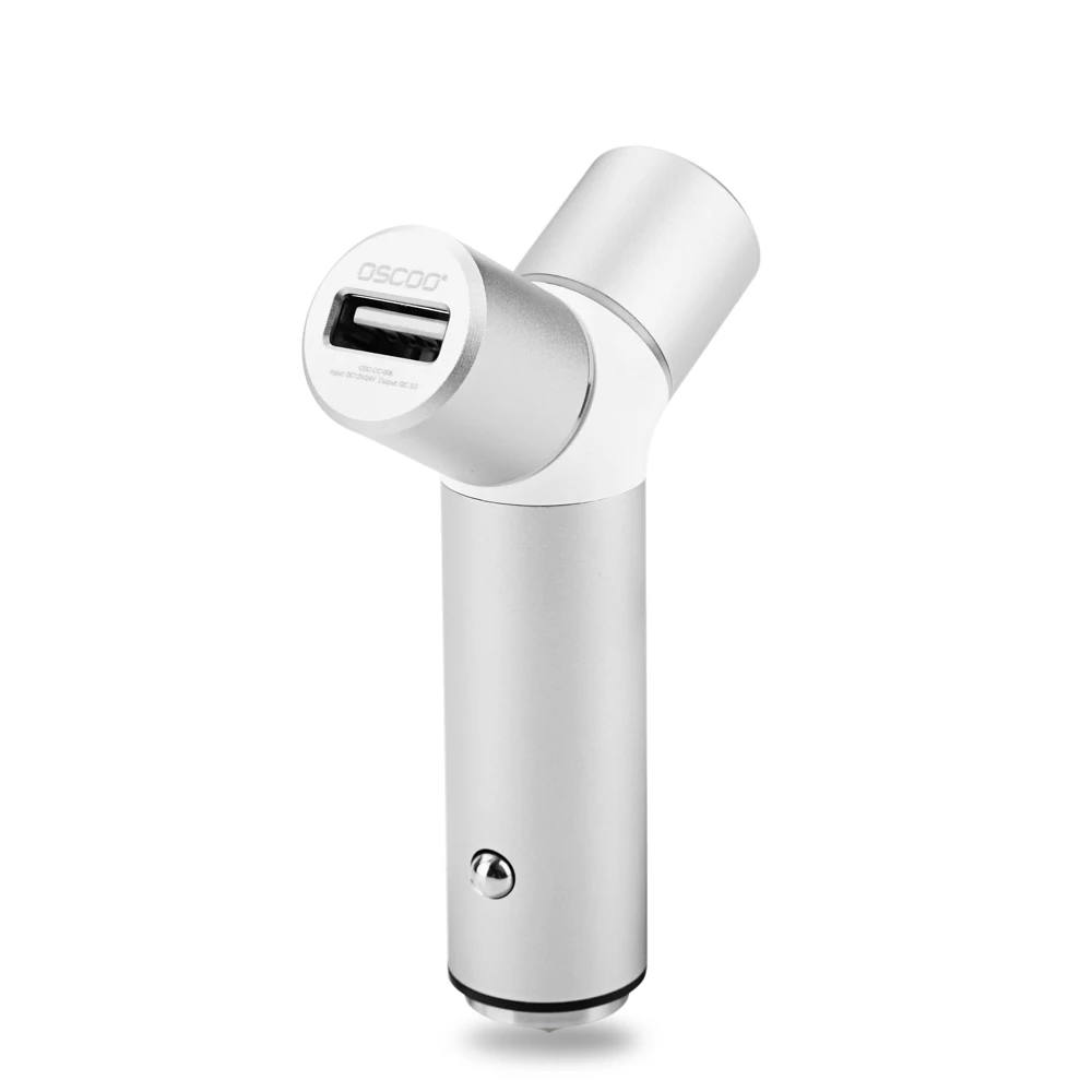 2-Порты и разъёмы USB Зарядное устройство Quick Charge 3,0 2,0 мобильный телефон Зарядное устройство быстрый автомобиль Зарядное устройство для samsung Xiaomi Tablet Зарядное устройство молоток безопасности - Цвет: Silver