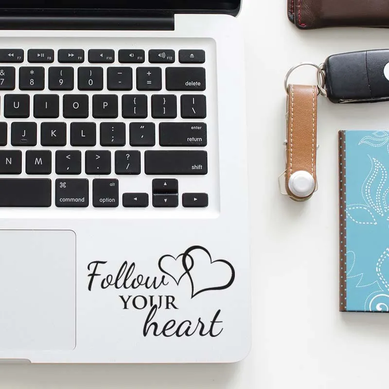 

Follow Your Heart Quote Decal Laptop Trackpad Sticker for Macbook Sticker Pro Air Retina 11 12 13 15 inch Surface Touchpad Skin