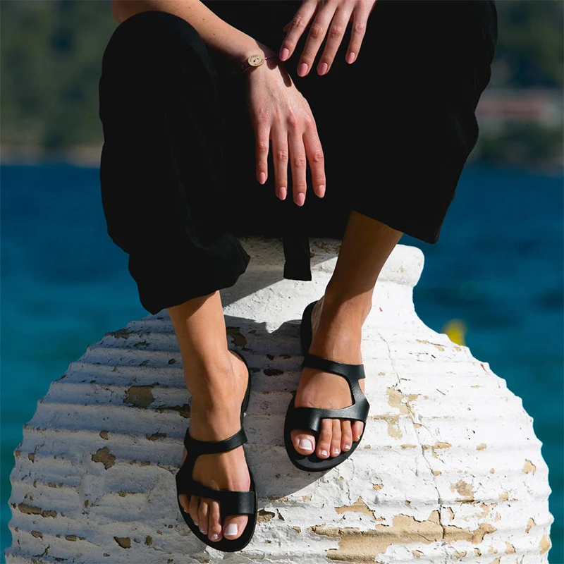 BONJOMARISA/Новинка года; выразительные повседневные легкие шлепанцы для зрелых женщин; большие размеры 35-43; элегантная Летняя Пляжная Женская обувь в римском стиле