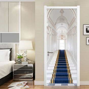 

Canvas Home Decor Door Stickers Stairs Renew PVC Mural Paper Print Art Pictures Self Adhesive Waterproof Wallpaper For Bedroom