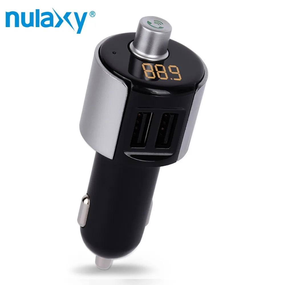 

Nulaxy FM Bluetooth Transmitter Car Kit Hands-free Audio Car Aux MP3 Player FM Modulator Dual USB Charger Audio Music Adapter