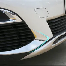 Зеркальный Полированный Хром ABS передний противотуманный светильник, декоративная накладка, автомобильные чехлы для PEUGEOT 3008 3008GT 5008, Стайлинг автомобиля